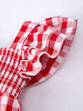 Load image into Gallery viewer, Summer Plaid Smocked Ruffle Girl Romper Sibling Outfits