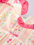 Load image into Gallery viewer, Spring Floral Bow Ruffle Girl Bloomer Set