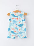 Load image into Gallery viewer, Marine Animal Smocking Embroidered Baby Boys' Romper