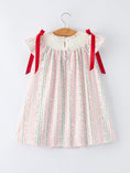 Load image into Gallery viewer, Pink Spring Floral Smocked Girl Dress