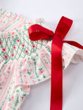 Load image into Gallery viewer, Pink Spring Floral Smocked Baby Girl Romper