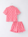 Load image into Gallery viewer, Mommy & Me Bow Print Ruffle Pajama Set