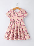 Load image into Gallery viewer, Western Print Girl Short Sleeve Dress