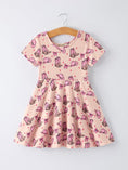 Load image into Gallery viewer, Western Print Girl Short Sleeve Dress