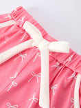 Load image into Gallery viewer, Mommy & Me Bow Print Ruffle Pajama Set
