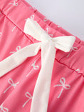 Load image into Gallery viewer, Mommy & Me Bow Print Ruffle Pajama Set
