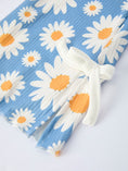 Load image into Gallery viewer, White Top And Daisy-Print Flared Pants Girl's Outfit