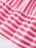 Load image into Gallery viewer, Spring Pink Striped Ruffled Girls' Dress with Hat