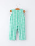 Load image into Gallery viewer, Pickle Ball Embroidered Smocked Green Baby Boys Romper