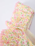 Load image into Gallery viewer, Spring Floral Girls Ruffle Dress With Bow Straw Hat Set