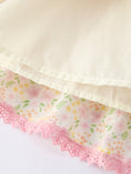 Load image into Gallery viewer, Spring Floral Girls Ruffle Dress With Bow Straw Hat Set