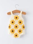 Load image into Gallery viewer, Summer Sunflower Baby Crochet Romper