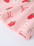 Load image into Gallery viewer, Strawberry Bow Girls Ruffle Top and Bell Bottoms Set