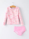 Load image into Gallery viewer, Summer Bow Print Girls Long Sleeve Swim Set