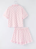 Load image into Gallery viewer, Mommy & Me Pink Bow Print Ruffle Pajama Set