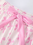 Load image into Gallery viewer, Mommy & Me Pink Bow Print Ruffle Pajama Set