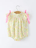 Load image into Gallery viewer, Spring Floral Smocked Baby Girl Romper