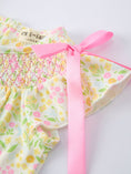 Load image into Gallery viewer, Spring Floral Smocked Baby Girl Romper