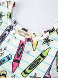 Load image into Gallery viewer, Girl Back To School Pencil Print Dress