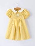 Load image into Gallery viewer, Yellow Goose Embroidered Smocked Plaid Dress
