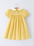 Load image into Gallery viewer, Yellow Goose Embroidered Smocked Plaid Dress