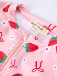 Load image into Gallery viewer, Summer Strawberry Print Girls Long Sleeve Swim Set