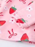 Load image into Gallery viewer, Summer Strawberry Print Girls Long Sleeve Swim Set