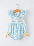 Load image into Gallery viewer, "MAMA'S BESTIE "Daisy Smocked Baby Girl Romper