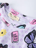 Load image into Gallery viewer, Girls Butterfly Long Sleeve Ruffle Swimsuit Set