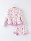 Load image into Gallery viewer, Girls Floral Bee Long Sleeve Ruffle Swimsuit Set