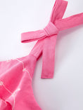 Load image into Gallery viewer, Pink Color Girl Bow Strap Ruffle Dress