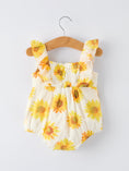 Load image into Gallery viewer, Sunflower Girls Smocked Ruffle Romper