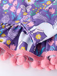 Load image into Gallery viewer, Girls Unicorn Long Sleeve Ruffle Swimsuit Set