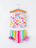 Load image into Gallery viewer, Summer Floral Rainbow Girls Two Piece Swimsuit