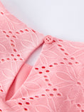 Load image into Gallery viewer, Pink Eyelet Embroidered Girl Short Sleeve Dress