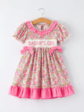 Load image into Gallery viewer, "DADDY'S GIRL" Bow Embroidered Ruffle Collar Girl Dress