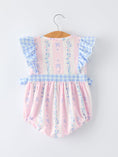 Load image into Gallery viewer, “DADDY'S GIRL” Smocked Plaid Baby Girls Romper