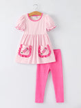 Load image into Gallery viewer, Back To School Girls' Pencil Applique Striped Set