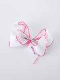 Load image into Gallery viewer, Back to School Pink Pencil Bow Hair Clip 6.25 Inch