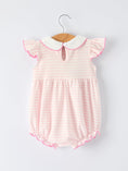 Load image into Gallery viewer, Strawberry Girl Romper Ruffle Peter Pan Collar