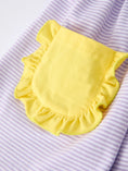Load image into Gallery viewer, Back to School Bus Applique Ruffle Pocket Girls Dress