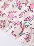 Load image into Gallery viewer, Ocean Print Girl Ruffle Dress