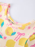 Load image into Gallery viewer, Summer Lemon Bow Print Girl Dress