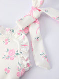 Load image into Gallery viewer, Floral Bow Girl Ruffle Dress
