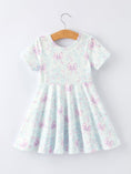 Load image into Gallery viewer, Summer Floral Bow Print Girl Dress