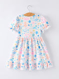 Load image into Gallery viewer, Pre-order Ocean Animal Print Girl Ruffle Dress