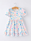 Load image into Gallery viewer, Pre-order Ocean Animal Print Girl Ruffle Dress