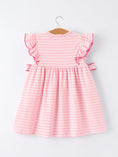 Load image into Gallery viewer, Strawberry Embroidery Pink Stripe Girl Smocked Dress