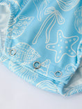 Load image into Gallery viewer, Spring Ocean Girls Romper Bow Ruffle
