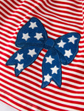Load image into Gallery viewer, 4th of July Bow Applique Striped Dress